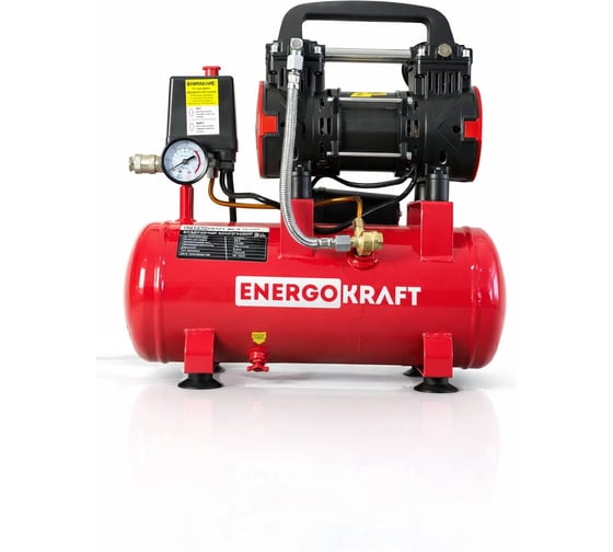 Компрессор ENERGOKRAFT 10 л/ресивер 1500 Вт 240 л/мин AIRMAX 10/240 8 атм безмасляный 00-00001158