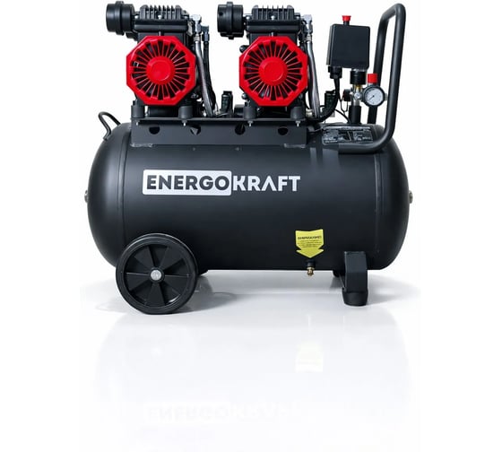 Компрессор ENERGOKRAFT 50 л/ресивер 3000 Вт 580 л/мин AIRMAX 50/580 PRO 8 атм безмасляный 00-00000287