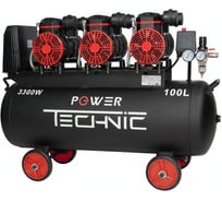 Компрессор POWER TECHNIC безмасляный малошумный с фильтром влагоотделителем ACL750/100