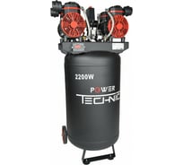 Компрессор POWER TECHNIC безмасляный малошумный с фильтром влагоотделителем ACL480/080V