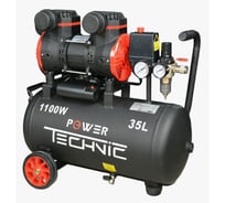 Компрессор POWER TECHNIC безмасляный малошумный с фильтром влагоотделителем ACL240/035