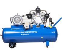 Компрессор NORDBERG 3-х поршн., ременной, чугунная головка, 380В, ресив. 180л, 800л/мин NCE200/810