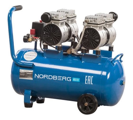 Компрессор NORDBERG безмасляный 220В, ресив. 50л, 210л/мин NCEO50/210