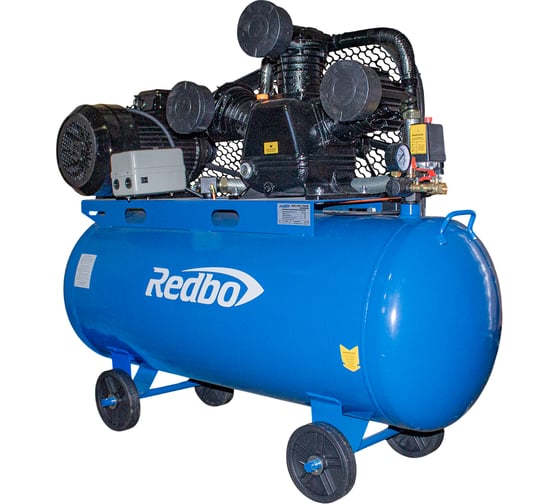 Компрессор масляный ременной Redbo ACO-200/7500B (380В/50Гц; 7500Вт; 2900об/мин; 900л/мин; 200л) 56806