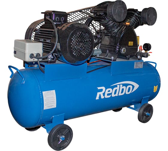 Компрессор масляный ременной Redbo REDBO ACO-100/4000B (380В/~50Гц; 4000Вт; 2900об/мин; 600л/мин; 100л) 56804