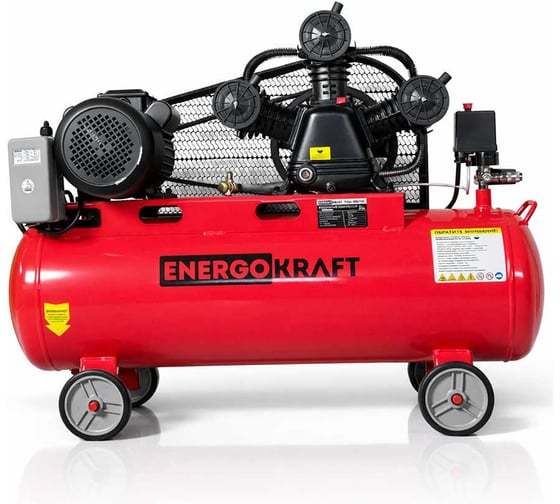 Компрессор ENERGOKRAFT 100 л/ресивер 3500 Вт 720 л/мин TITAN 100/720, 220В 00-00001362