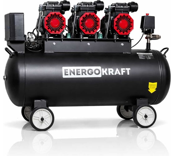 Компрессор безмасляный ENERGOKRAFT AIR-X 100/840PRO Kit-1 100 л, 4500 Вт, 840 л/мин, 8 атм 00-00002770