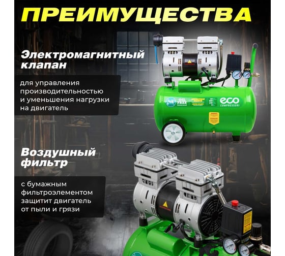 Безмасляный компрессор ECO AE-25-OF1