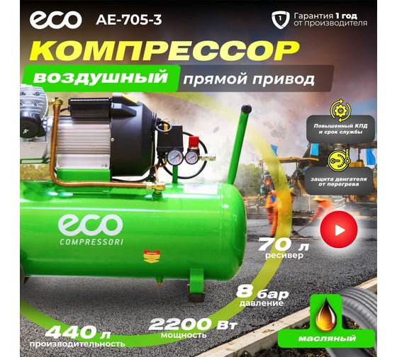 Компрессор ECO AE-705-3