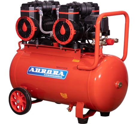 Компрессор Aurora PASSAT-50 BLACK тихий, без масла 2 режима работы 45л, 500л/мин, 2.9кВт 31401