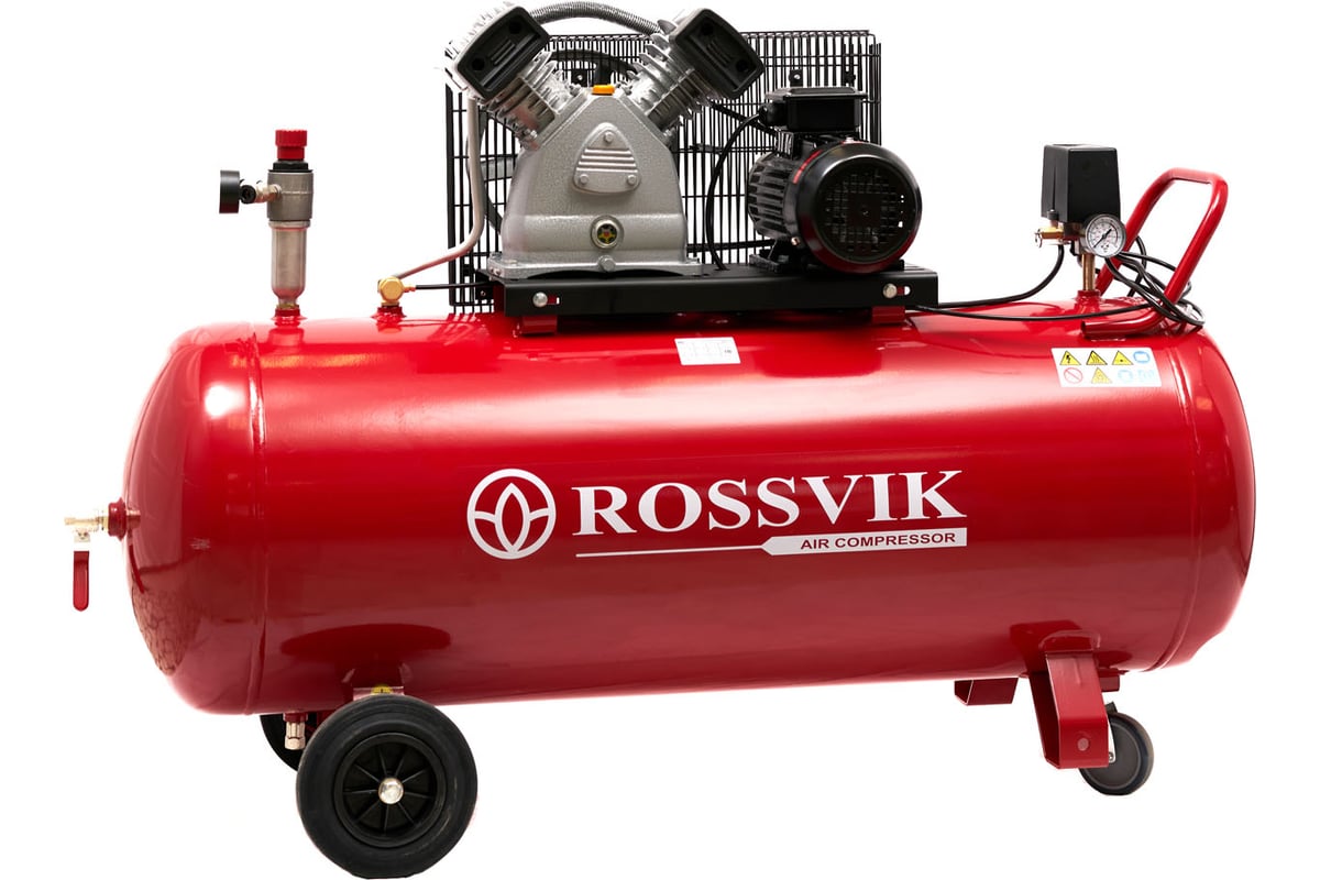 Поршневой компрессор Rossvik 420л/мин, 10бар, ресивер 200л, 380В/2,2кВт .
