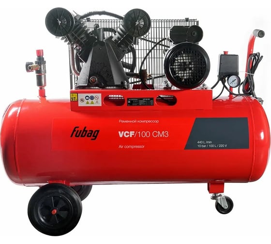 Компрессор FUBAG VCF/100 СM3 440л/мин, 100 л, 10 бар, 2.2 кВт, 220 В 641272