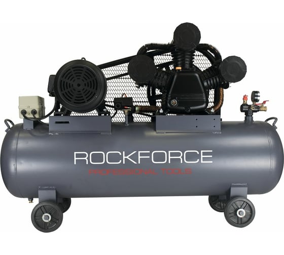 Масляный 3-поршневой компрессор ROCKFORCE с ременным приводом RF-390-300