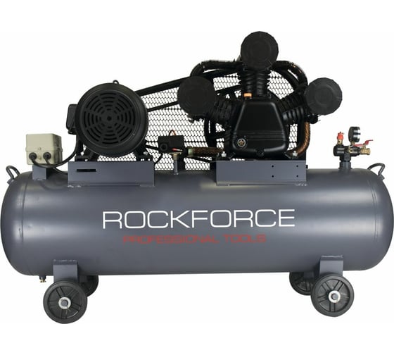 Масляный 3-поршневой компрессор ROCKFORCE с ременным приводом RF-365-100