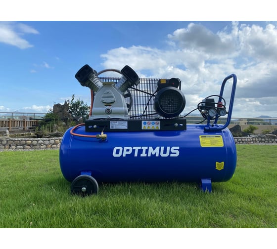 Поршневой компрессор Optimus 420 л/мин, 2.2 кВт, 220 В, ресивер 100 л hd OPT-301042