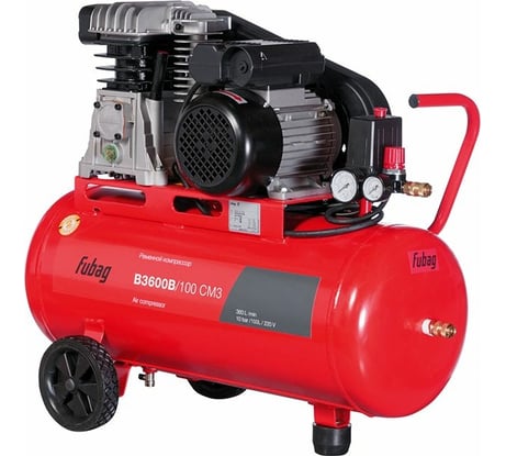 Компрессор FUBAG b3600b/100 cm3 360 л/мин, 100 л, 10 бар, 2.2квт, 641274