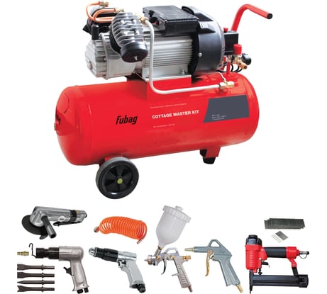 Компрессор Fubag COTTAGE MASTER KIT + набор из 8 предметов 45681861