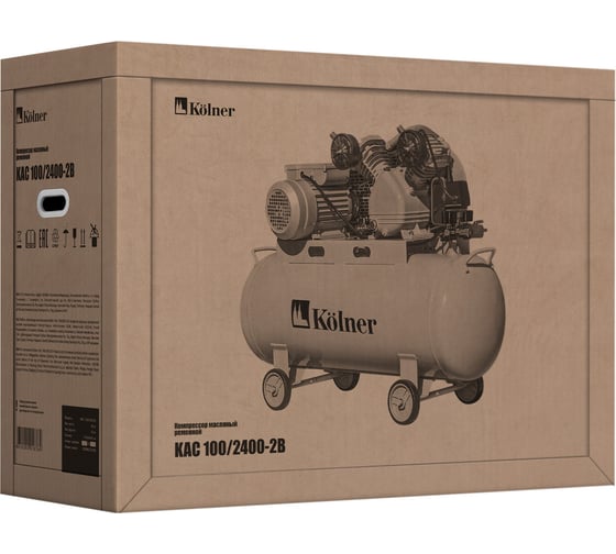 Масляный компрессор Kolner KAC 100/2400-2B 8040300146