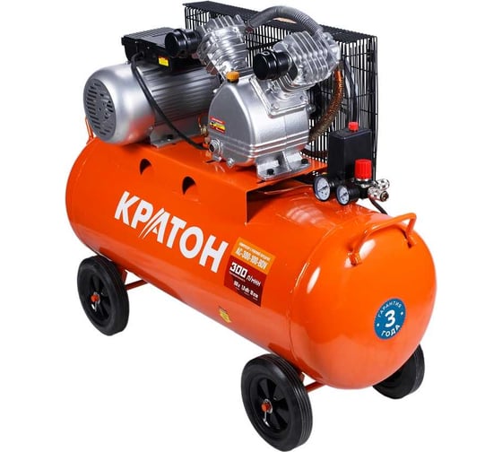 Масляный компрессор с ременным приводом Кратон AC-300-100-BDV 3 01 01 039