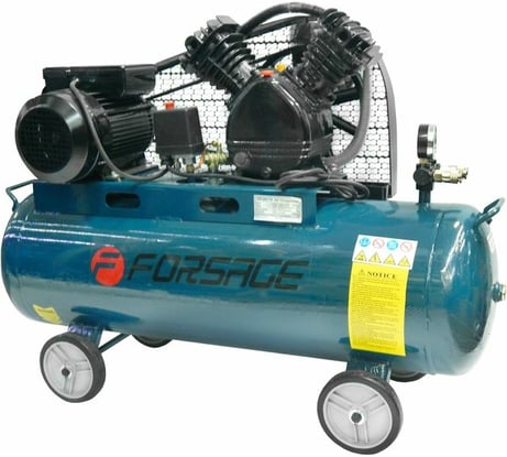 2-х поршневой компрессор с ременным приводом Forsage 100 л F-TB265-100(7738)