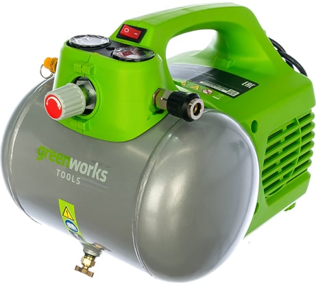 Электрический компрессор 300В, 8 бар Greenworks GAC6L 4101302