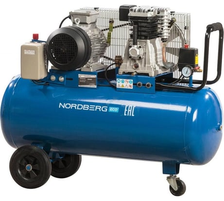 Поршневой компрессор с ременным приводом, объем 100 л NORDBERG ECO NCE100/520