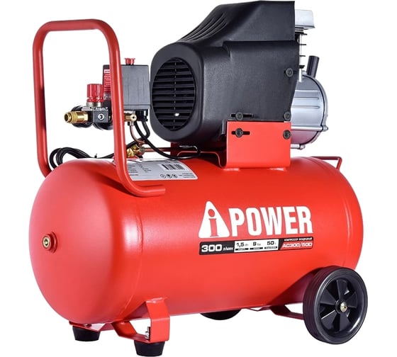Поршневой масляный компрессор A-iPower AC300/50D 50104