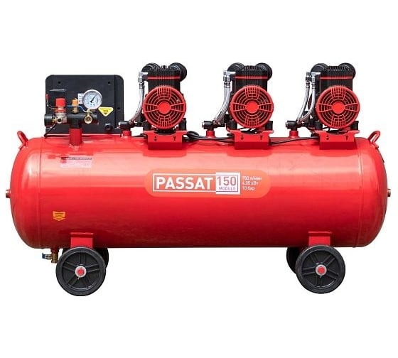 Компрессор Aurora PASSAT-150 MODULE тихий, безмасляный, 150 л, 750л/мин, 4.35 кВт 35012