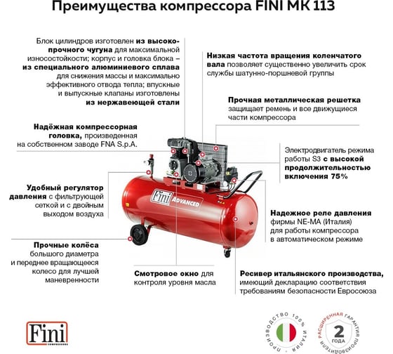 Электрокомпрессор FINI MK 113-270-5.5 100333967