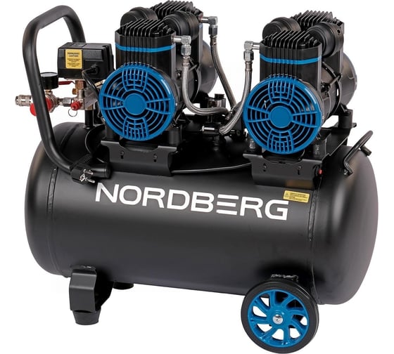 Безмасляный компрессор NORDBERG 220 В, ресивер 50 л, 500 л/мин NCEO50/500 01-00000889