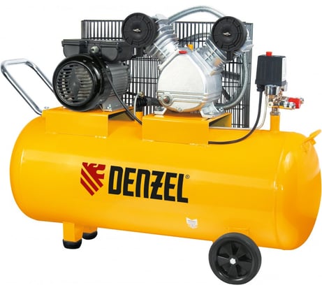 Пневматический компрессор 2,2 кВт, 370 л/мин, 100 л Denzel 58091