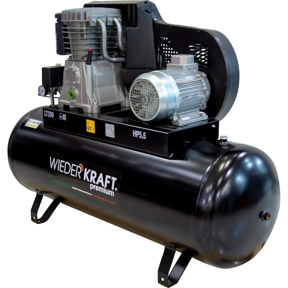 Стационарный воздушный компрессор 200л 606л/мин WIEDERKRAFT WDK-92060 ...