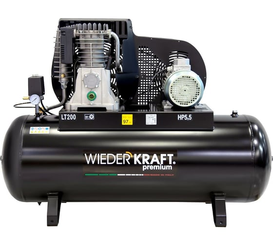 Стационарный воздушный компрессор 200л 606л/мин WIEDERKRAFT WDK-92060