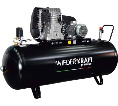 Профессиональный стационарный компрессор 270л WIEDERKRAFT WDK-92779