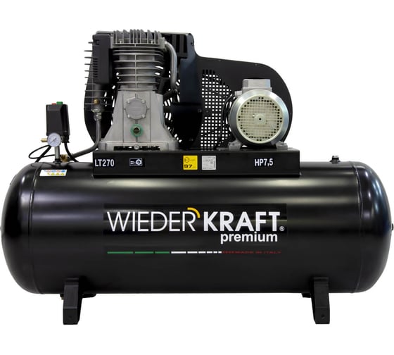 Профессиональный стационарный компрессор 270л WIEDERKRAFT WDK-92779