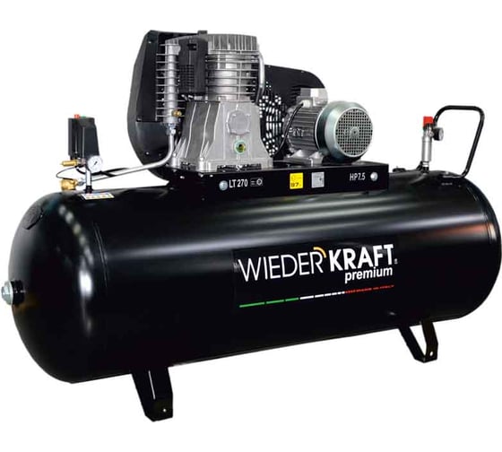 Профессиональный стационарный компрессор 270л WIEDERKRAFT WDK-92779 1