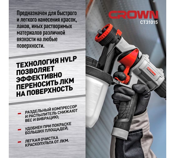 Электрический краскопульт CROWN CT31015