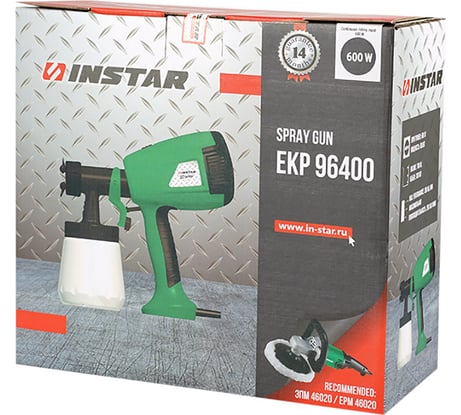 Электрический краскопульт Instar зелёный ЭКП 96400