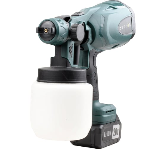 Краскопульт аккумуляторный Zitrek ZKSG 20 Li, 20В, 1x4.0Ач, 800мл 085-1030