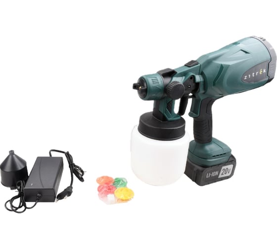 Краскопульт аккумуляторный Zitrek ZKSG 20 Li, 20В, 1x4.0Ач, 800мл 085-1030