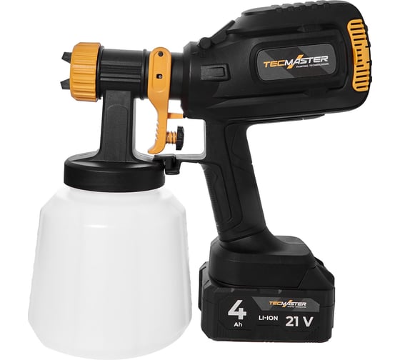 Аккумуляторный краскопульт TECMASTER T1250 с комплектом форсунок 1231250