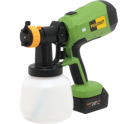 Краскопульт аккумуляторный PROCRAFT 20В 750 мл/мин, 2,0/2,5 мм (Без АКБ и ЗУ) PSE40