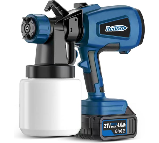 Аккумуляторный краскораспылитель бесщеточный Redbo OGG-21E (21В., 800мл./мин.) 28333 1