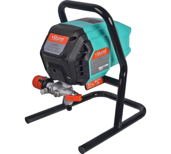 Краскопульт безвозвоздушный Sturm 1000Вт, 1.6л/мин, 200бар SG9650