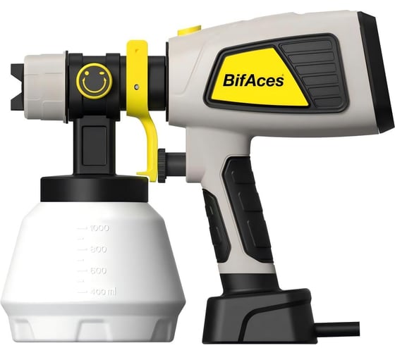 Краскопульт, 400 Вт, 3 режима, объём бочка 1000 мл BifAces ASG-400