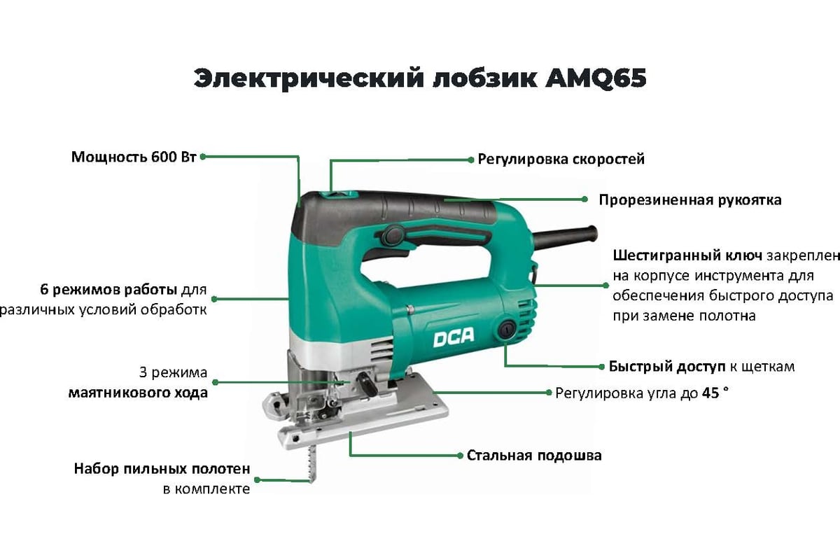 DCA Электрический лобзик AMQ65