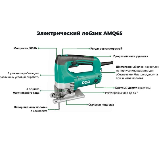 Электрический лобзик DCA AMQ65