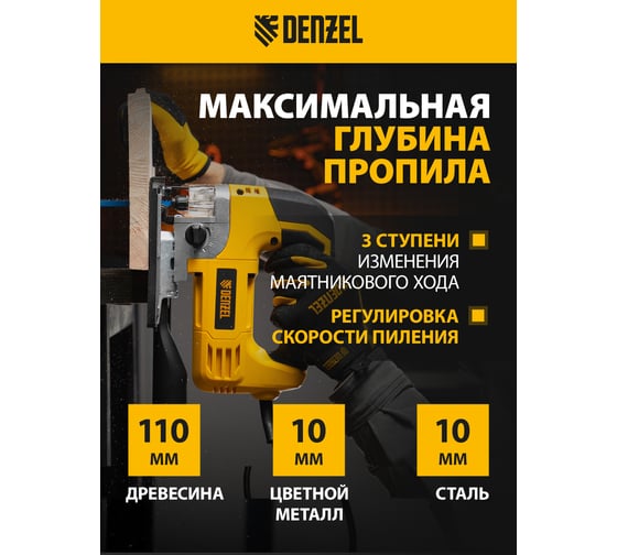Электрический лобзик DENZEL JS-110 27107