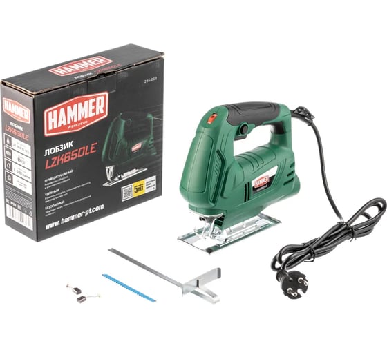 Лобзик HAMMER LZK650LE 650Вт 0-3000ход/мин 65мм-дер 6мм-мет 839357