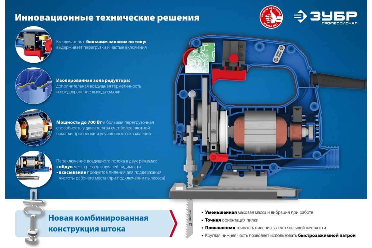 Электрический лобзик ЗУБР Профессионал 700 Вт, кейс ЛП-700 К - выгодная  цена, отзывы, характеристики, 1 видео, фото - купить в Москве и РФ